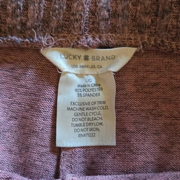 Lucky Brand Heathered Pink Joggers - Picture 4 of 4